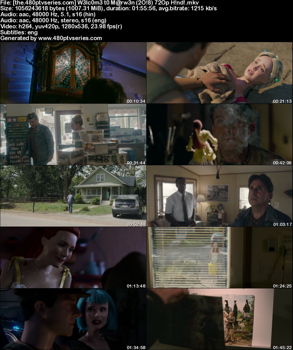 Watch Online Free Welcome to Marwen (2018) Full Hindi Dual Audio Movie Download 480p 720p Bluray