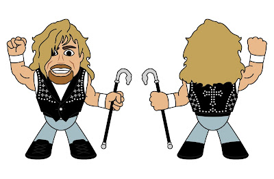 Loose Cannon Brian Pillman Micro Brawlers Figure by Pro Wrestling Tees