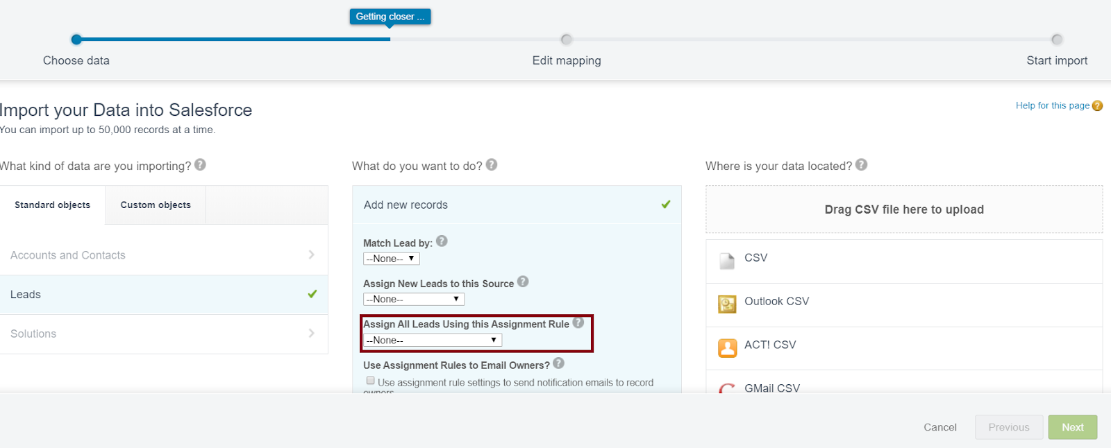 Round robin lead assignment image