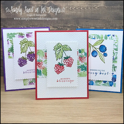 Beautiful 5-minute cards with the Stampin' Up! Berry Blessings bundle.