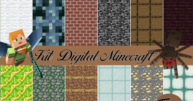 Kit Papel Digital Minecraft