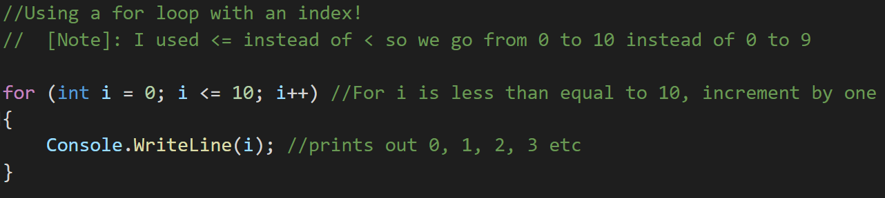 C# Tutorial - Iteration Statements