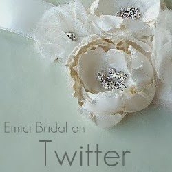 Follow Emici Bridal on Twitter for product info and promotions.