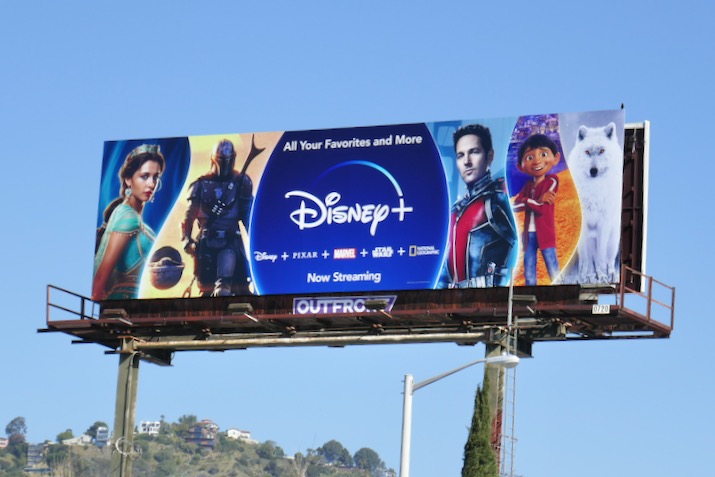 Disney+ spring 2020 billboard Fairfax Avenue Disney+ spring 2020 billboard