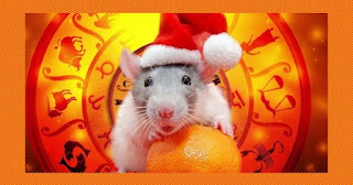 Belle carte postale Pour la nouvelle année de la souris et le rat 2024. Gratuit, belles cartes de Noël en direct dans l'année de la souris
