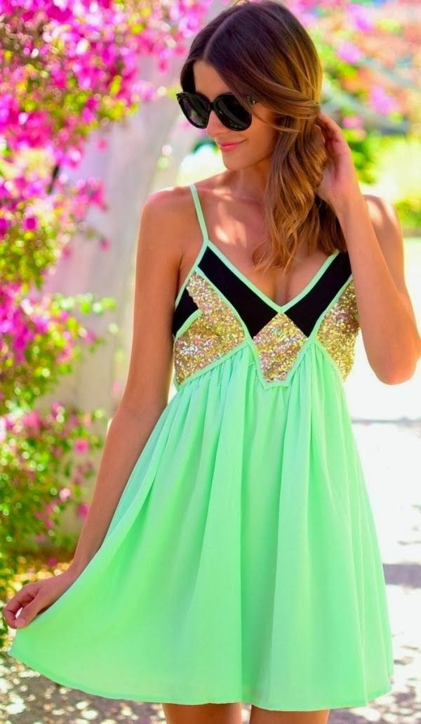 Light green mini dress Unveiled Fashion
