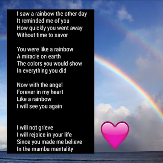 Photo of a rainbow with a poem I wrote