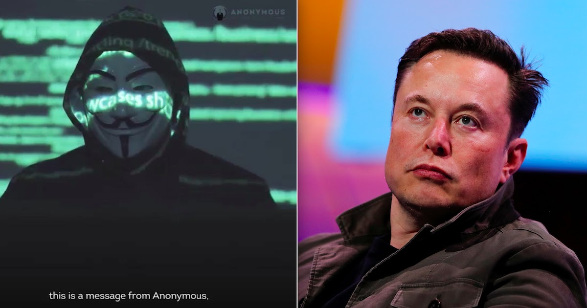 Anonymous Post Video Threatening Elon Musk And Accusing Him Of Ruining Millions Of Lives For Manipulating Crypto Market