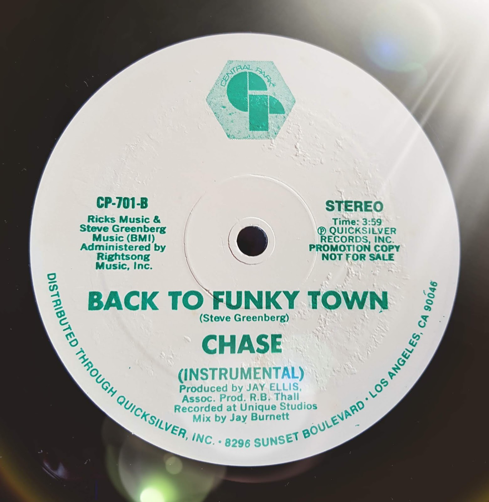 RETRO DISCO HINRG CHASE Back To Funky Town (12'' Promo Maxi Single