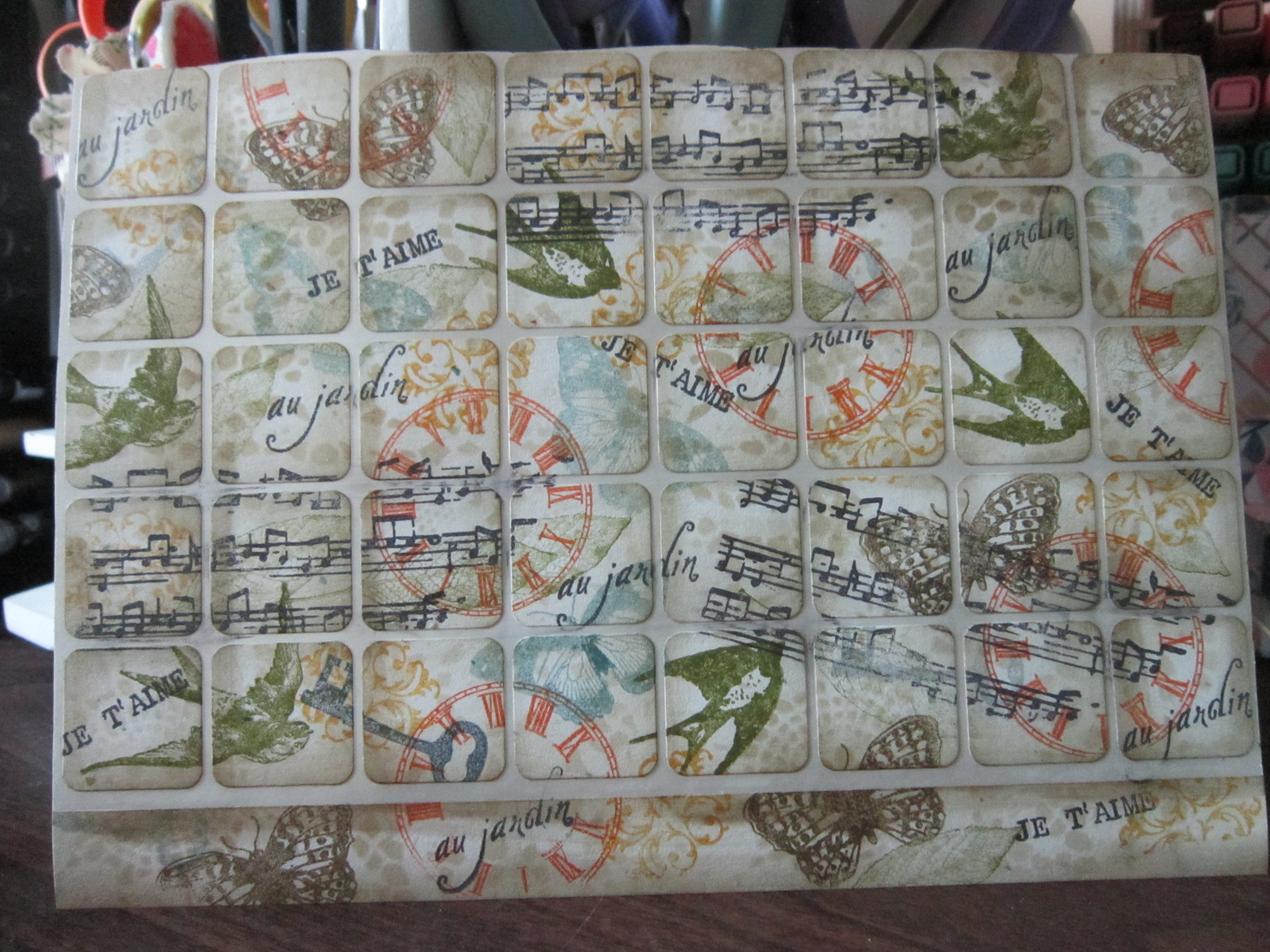 Krafting with Karen: Shabby Chic Collage Stickers