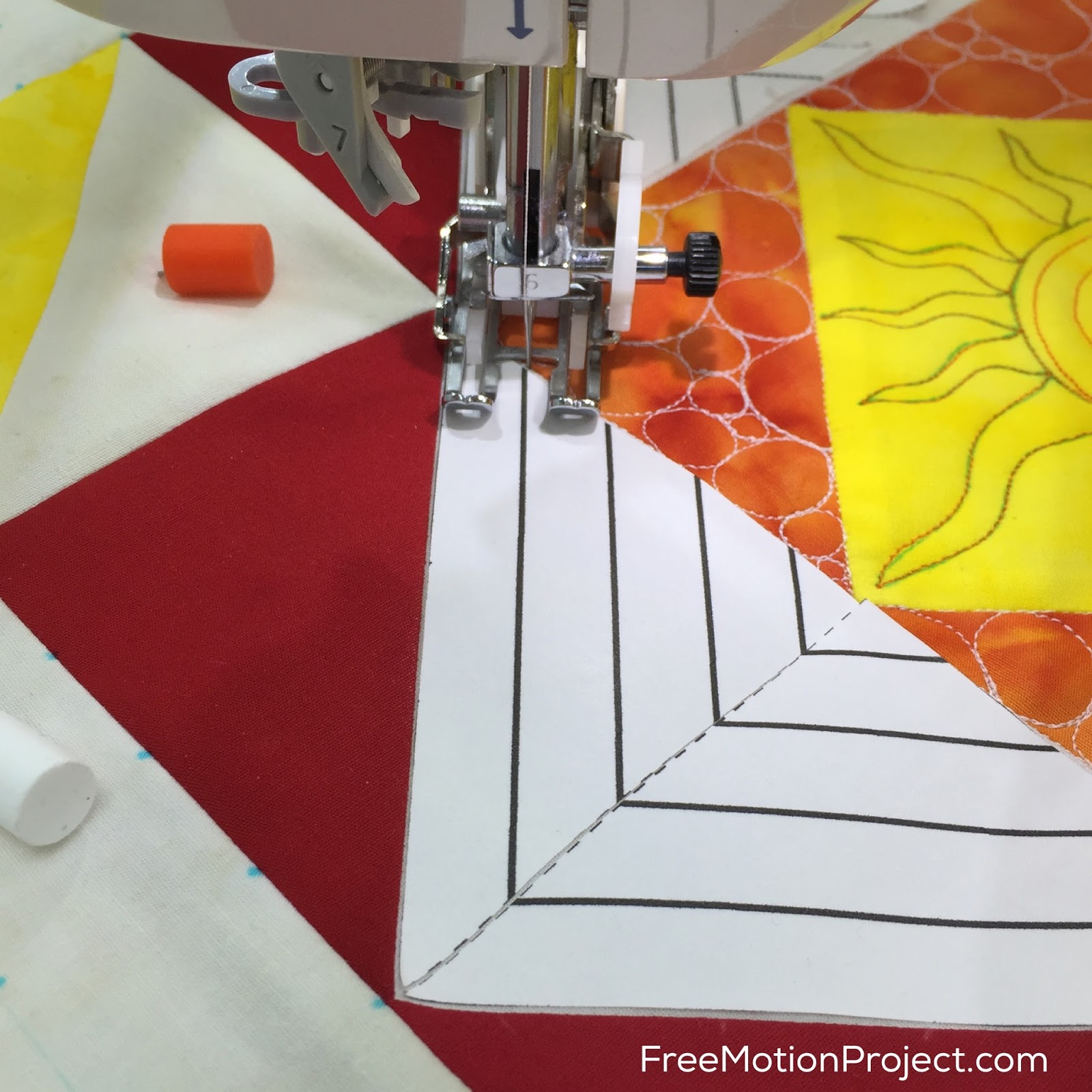 The Free Motion Quilting Project How to Piece a Square in a Sun Block
