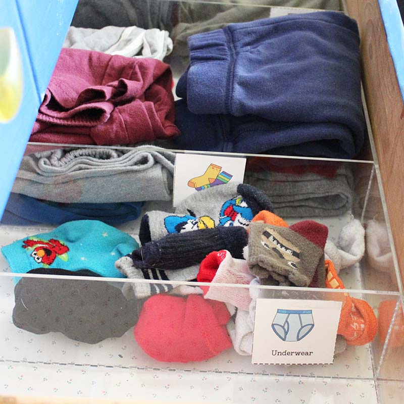 How to Organize a Dresser for Kids with Free Printable Labels Sunny Day Family