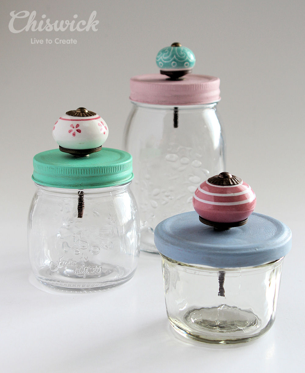 POP Paint recycled jar lids. imagine the possibilities