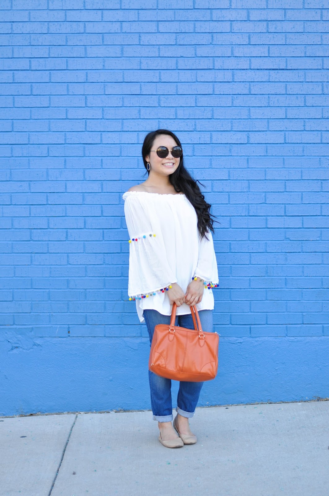 White PomPom Top The Bella Insider