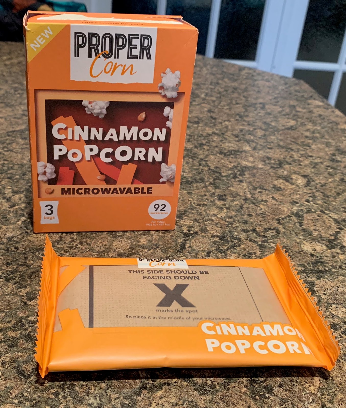 FOODSTUFF FINDS Proper Corn Microwavable Cinnamon Popcorn (Asda) By
