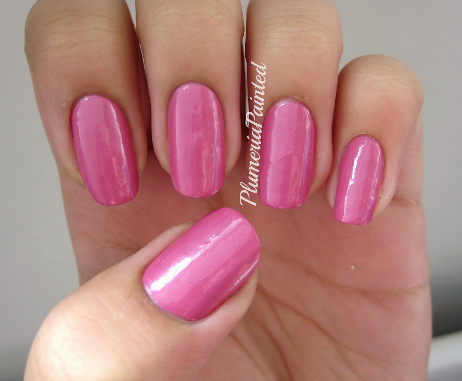 PlumeriaPainted Pink Nails OPI Japanese Rose Garden (Reswatched)