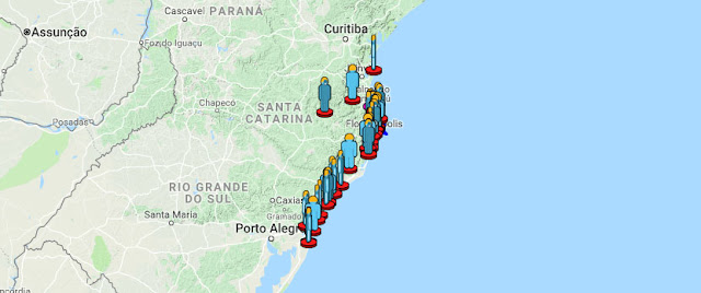 evento de bola de fogo no RS e SC