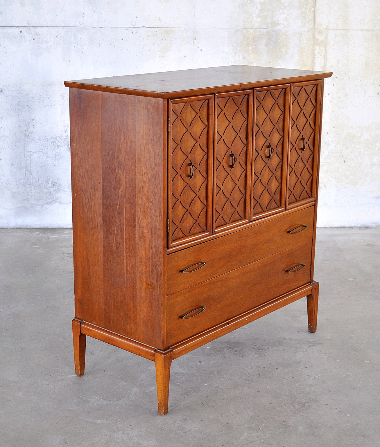 SELECT MODERN Mid Century Modern Highboy Dresser / Gentleman's Chest