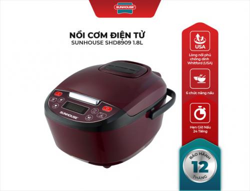 Nồi Cơm Điện Tử 1.8L Sunhouse SHD8909