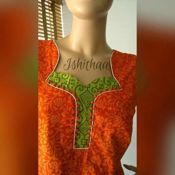 Embroidered Ajrakh Neck Patch Slub Silk Kurti at Rs 765 | Ladies Silk Kurti  in Kottayam | ID: 2849821939133