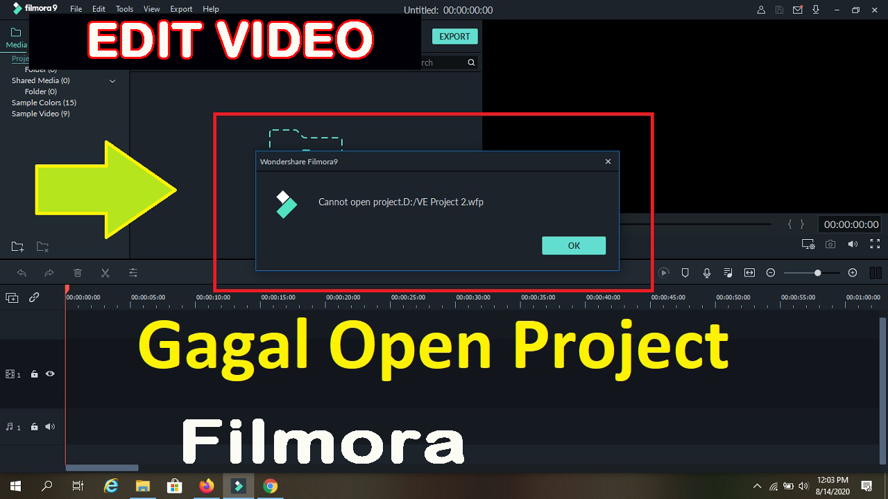Cara Atasi Filmora Gagal Open Project saat Edit Video Ato Menulis