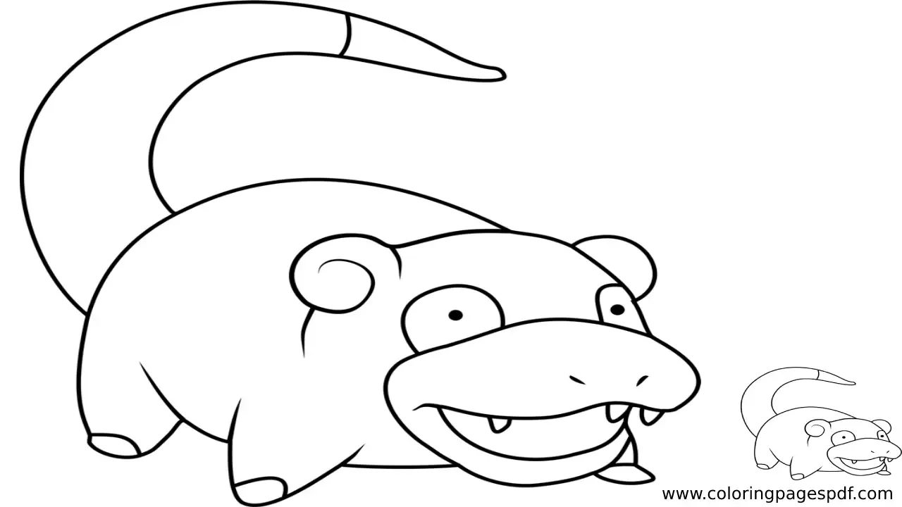 Coloring Page Of Slowpoke