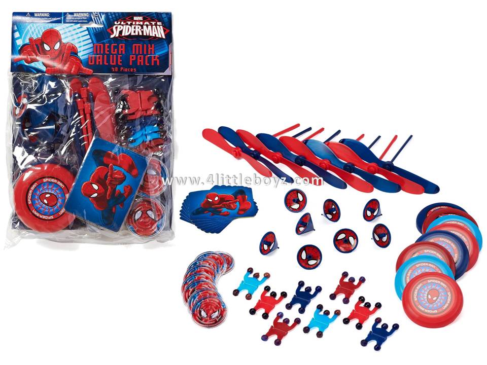 Party Supplies Value Pack Spider-Man Party Favor Pack