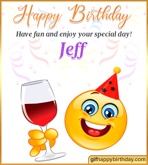 Happy Birthday Gif Funny Cartoon ▷ Wish Happy Birthday Gifs With Name Jeff