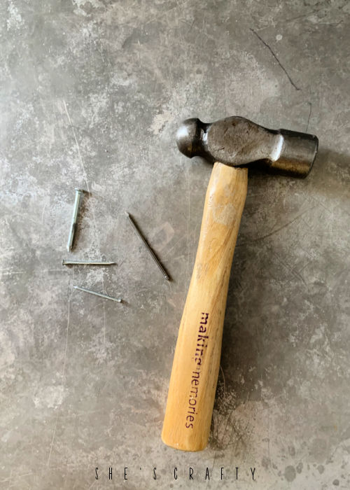 Hammer and nails are great to keep on hand for easy holiday decorating