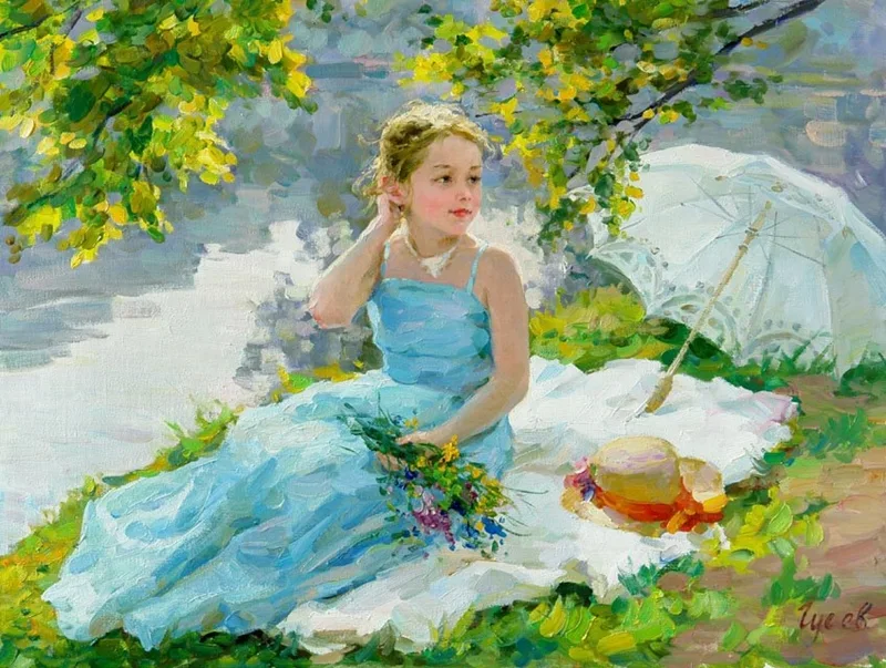 Vladimir Gusev 1957 | Russian Plein-air Figurative painter