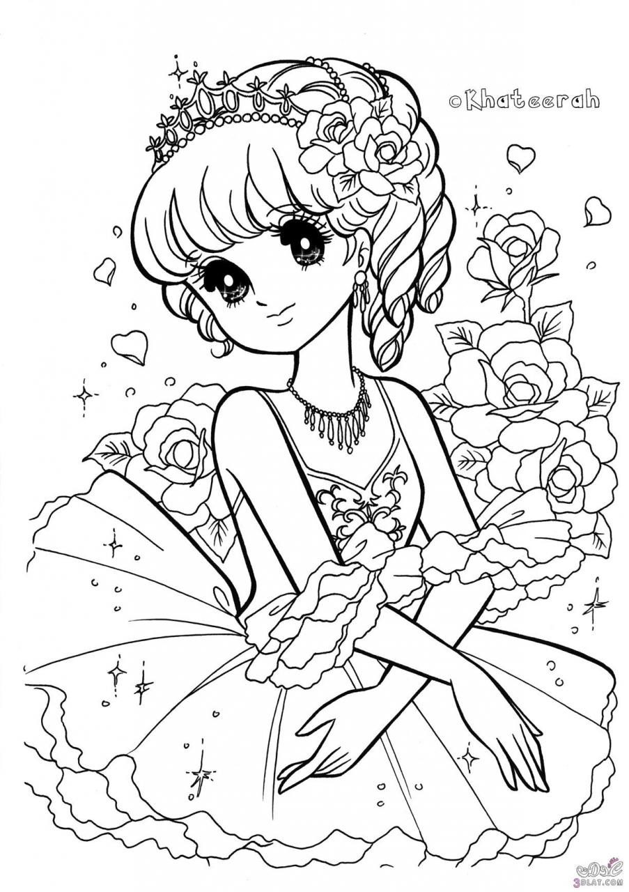 Coloring pictures of cartoon characters for young children