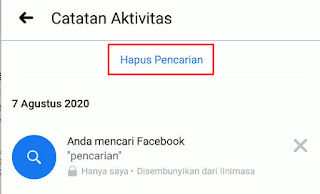 Cara Hapus Riwayat Pencarian Di Facebook Android