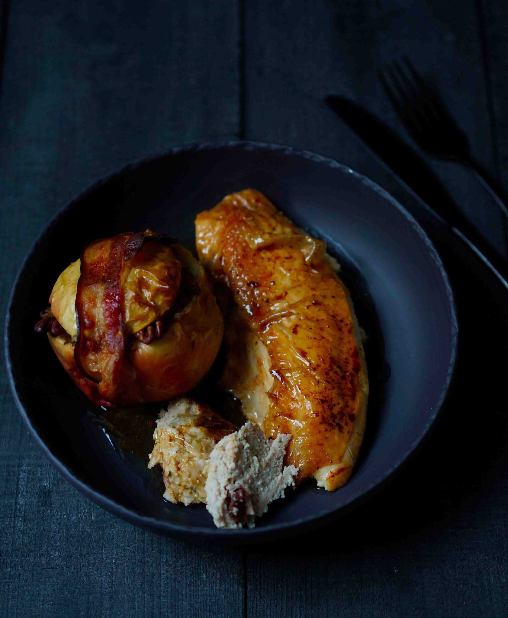 volaille farcie , recette de noel