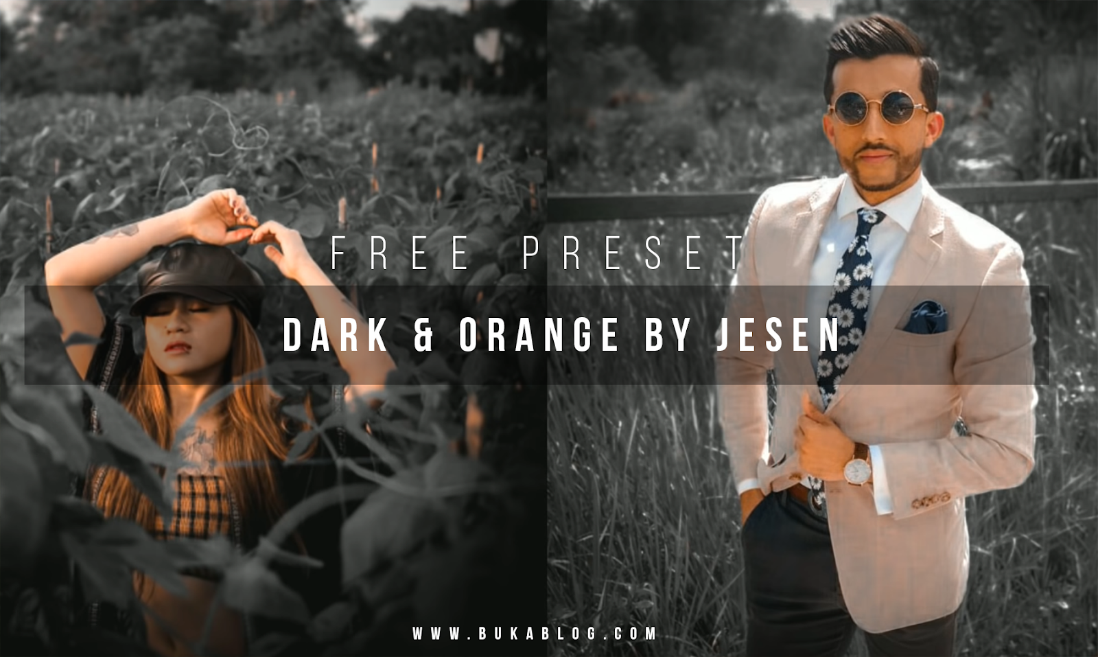 Free Preset Dark Black and Orange Preset