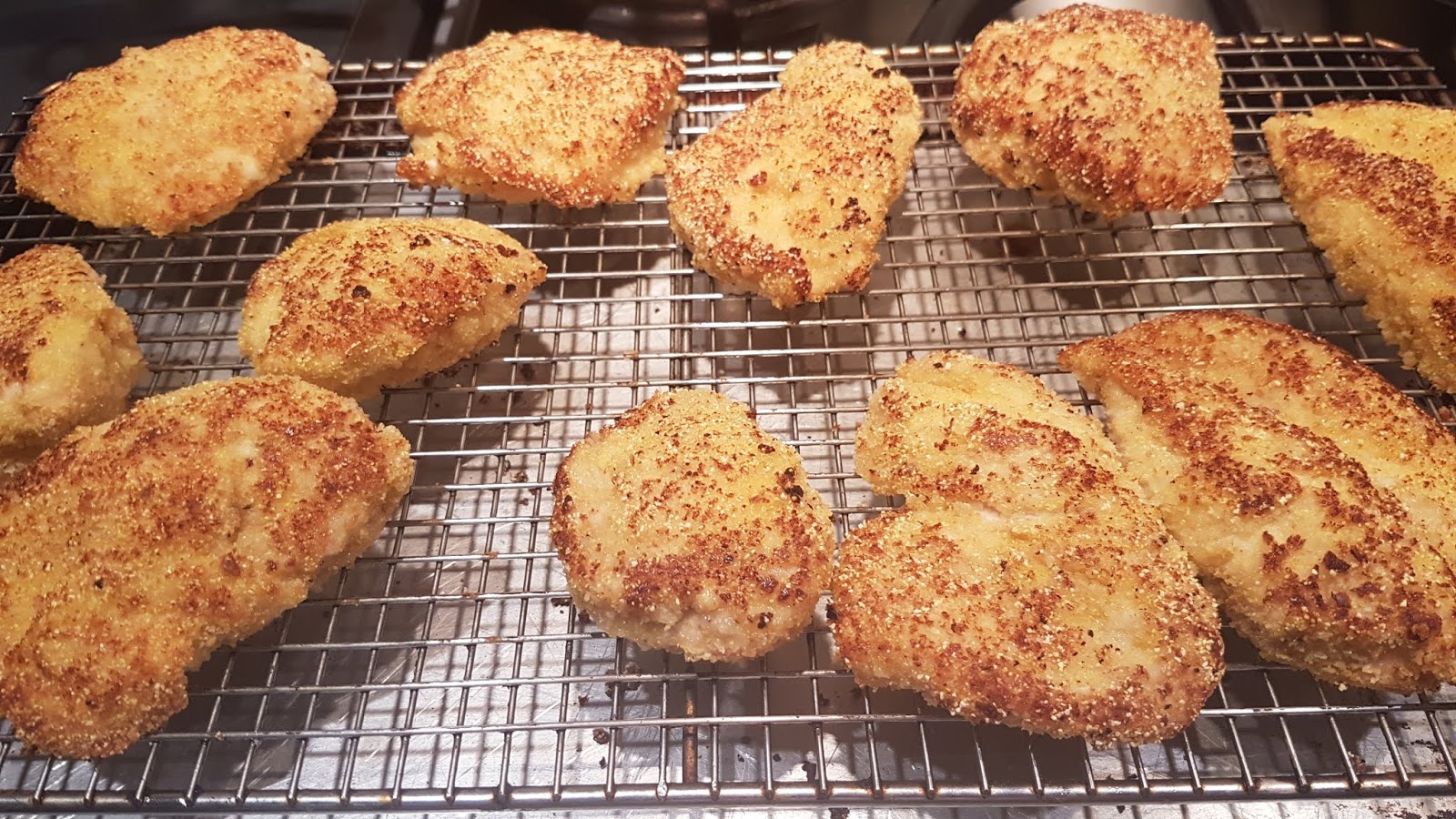 Almost Wasted Polenta Crusted Chicken with Lemon, Sage White Wine Sauce