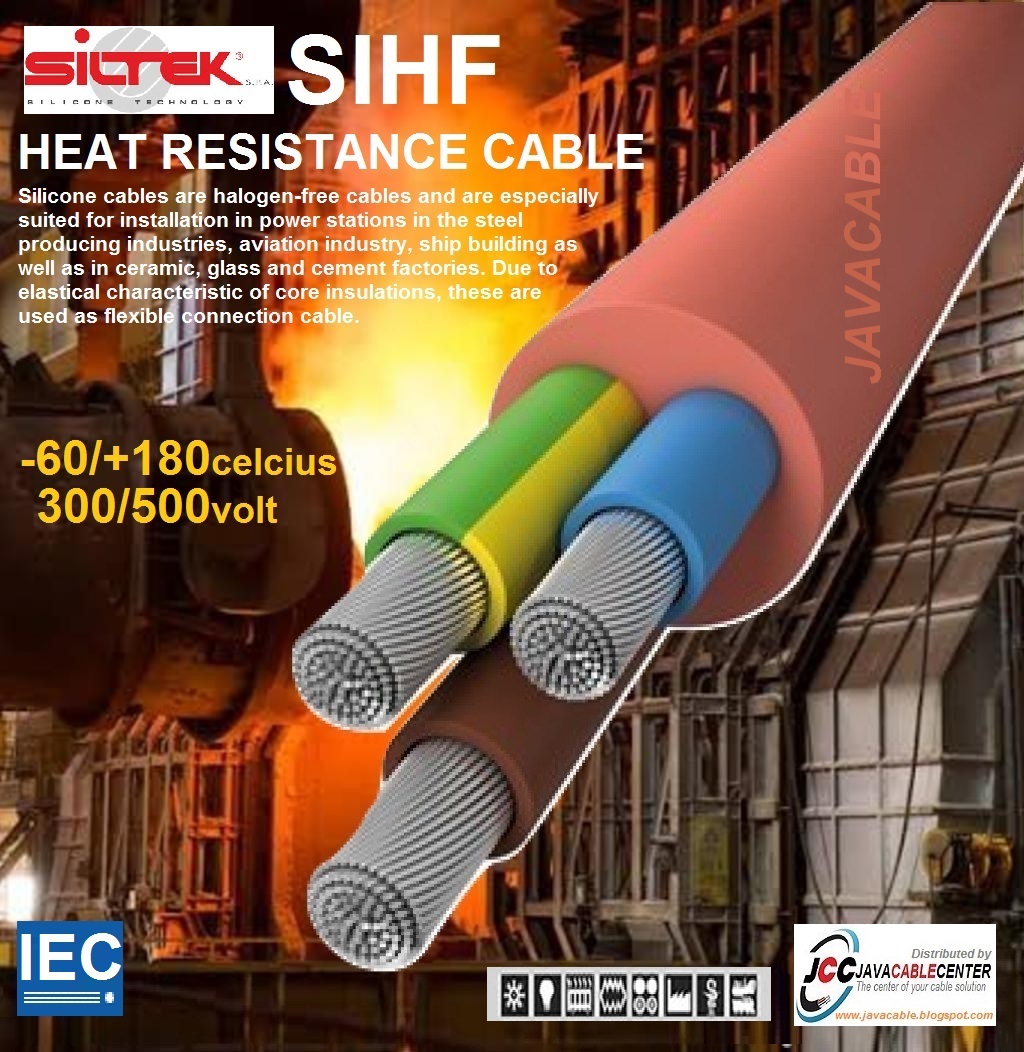 JAVA CABLE CENTER KABEL SIHF HEAT RESISTANCE 2X2,5mm (Brand Siltex/ICC)