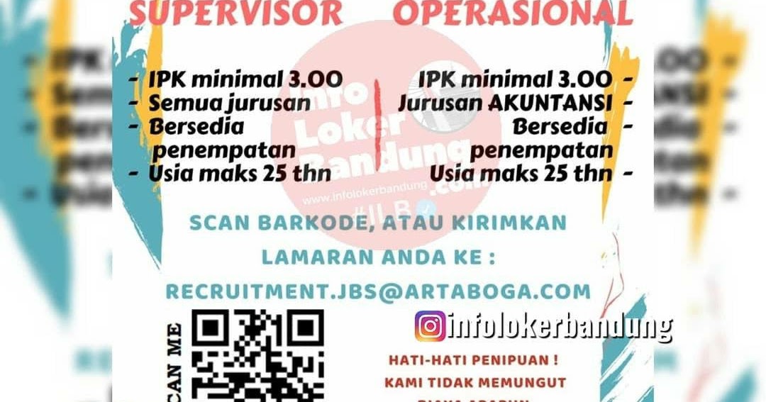 Lowongan Kerja PT. Artaboga Cemerlang ( OT Group ) Bandung September