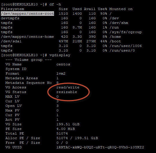 VMWare Extend a Linux partition using LVM (CentOS / Red Hat)