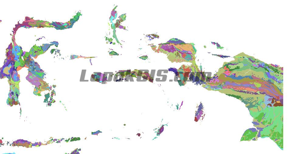 Peta Geologi Seluruh Indonesia format SHP Shapefile Full