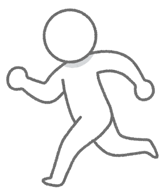 èµ°ã£ã¦ãã人ã®ã¤ã©ã¹ãï¼æ£äººéï¼