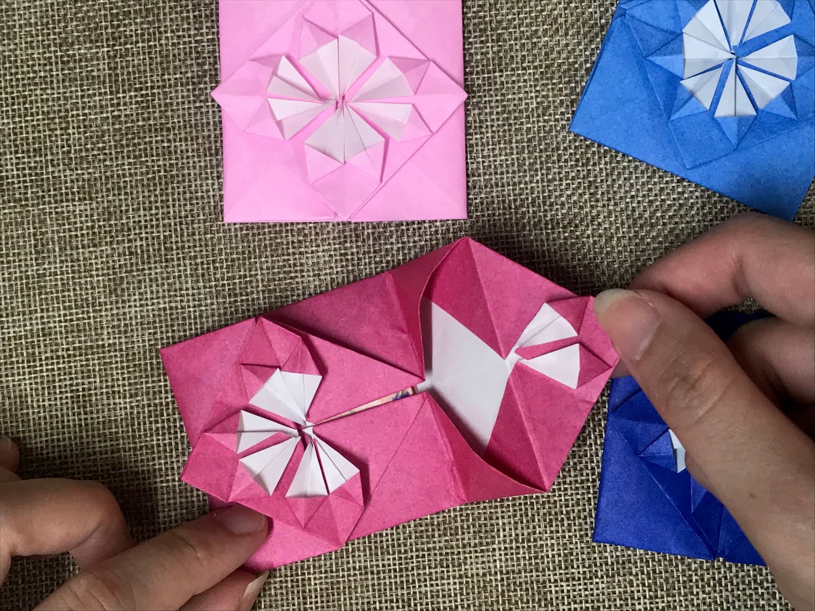 easy origami flower square envelope