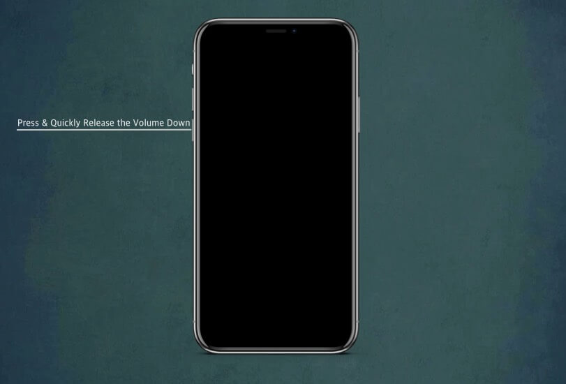 كيفية فرض إعادة تشغيل iPhone 12 و 11 و X Series و iPhone 8 و SE 2020 اضغط-على-زر-خفض-الصوت-وتحريره-بسرعة-على-iPhone 11