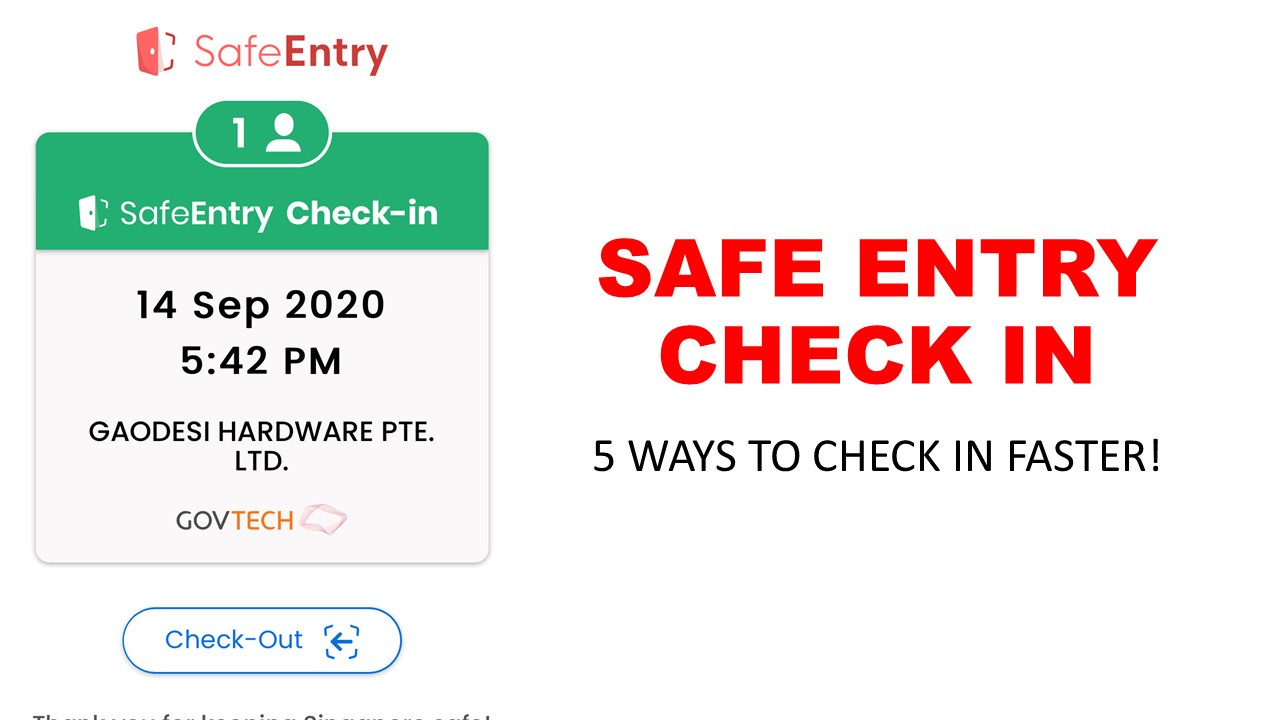 Safe Entry Check in Tips 5 ways to check in Faster