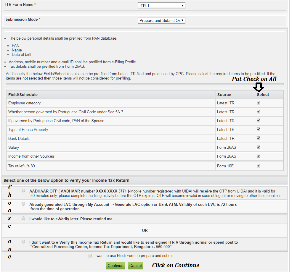 How to file Tax Return (ITR) Online ITR1 Step by Step Guide