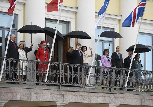 Nordic royals. Queen Margretha, King Carl Gustaf, Queen Silvia, King Harald, Queen Sonja visited the Hanaholmen culture center. Jenni Haukio