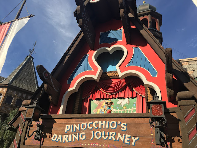 Pinocchio's Daring Journey Ride Building Fantasyland Disneyland