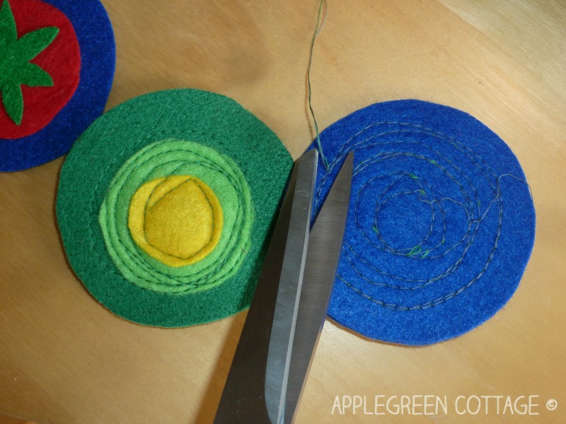 Colorful DIY Felt Coasters Tutorial AppleGreen Cottage