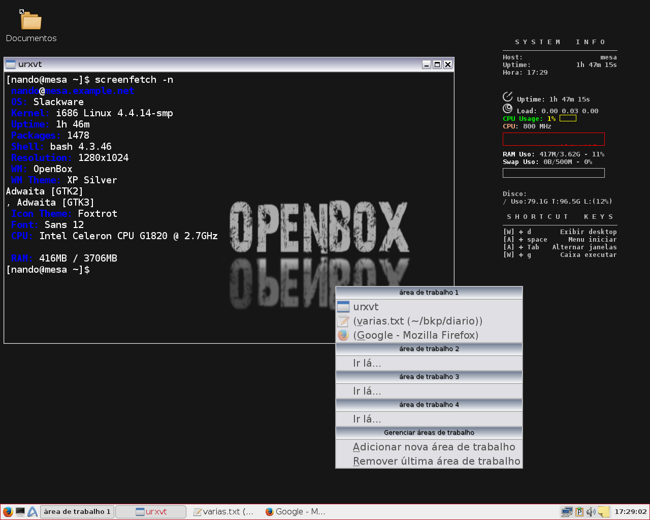 Meu Mundo Tux: Instalando o desktop Openbox no Slackware 14.2