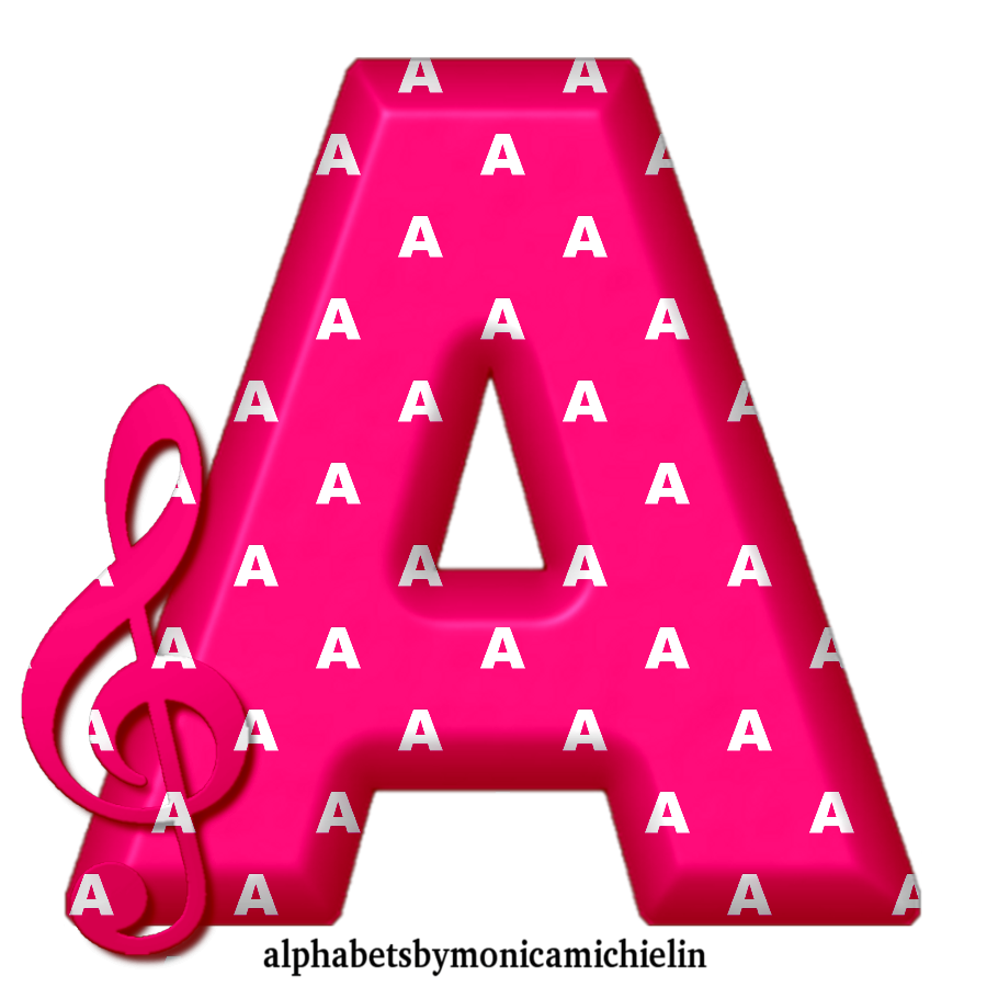 M. Michielin Alphabets LETTER A ARIAL FONT PINK ALPHABET AND ICONS PNG