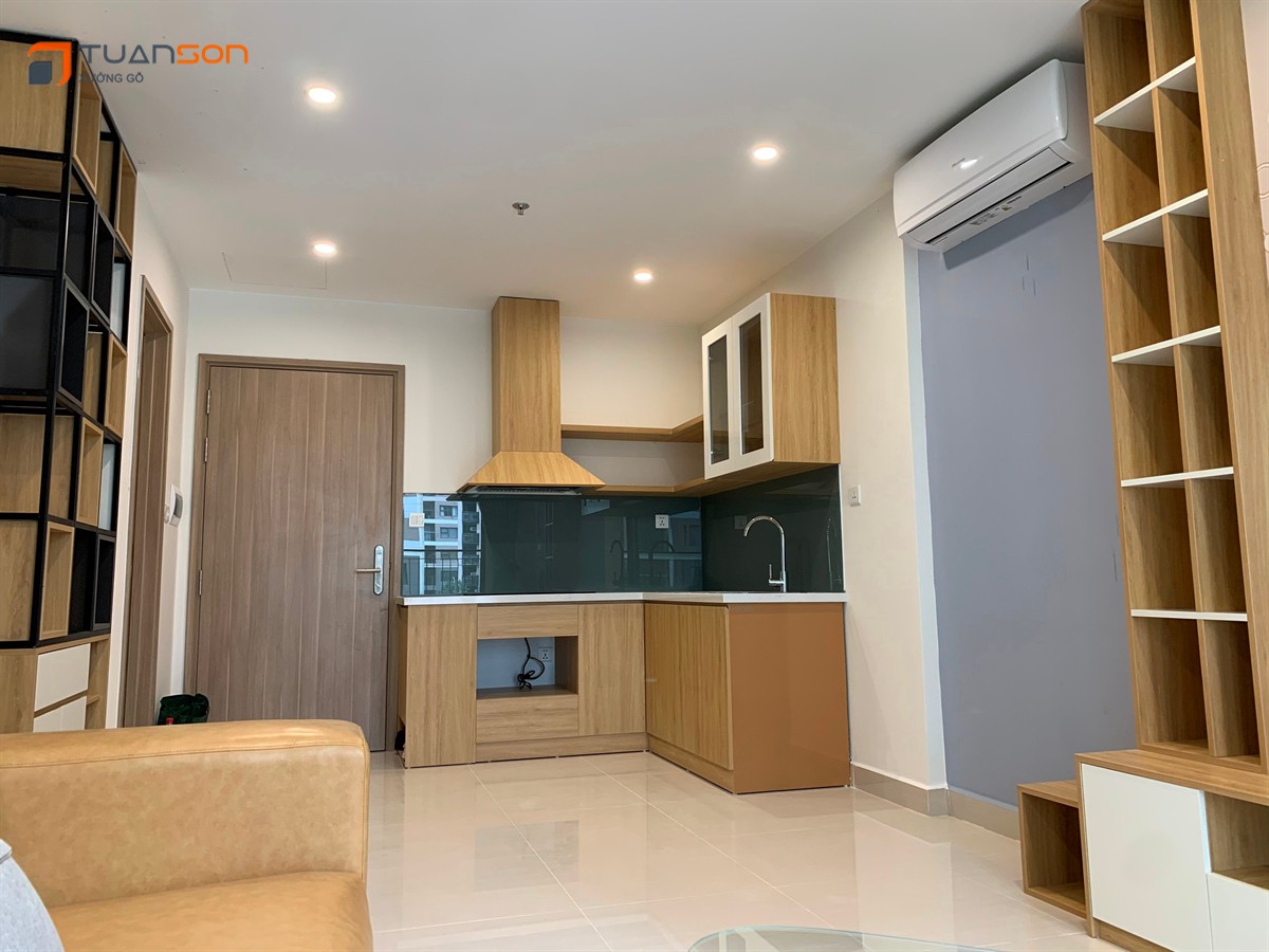 Bàn giao công trình thi công nội thất 43m2 (1PN+1) S1.03-12 Vinhomes OCean Park